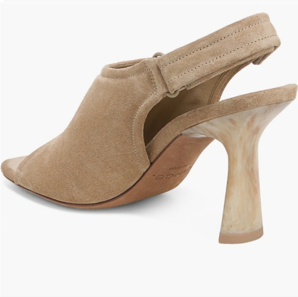 NEW VINCE | $350 Quest Peep Toe Heels - Picture 4 of 4